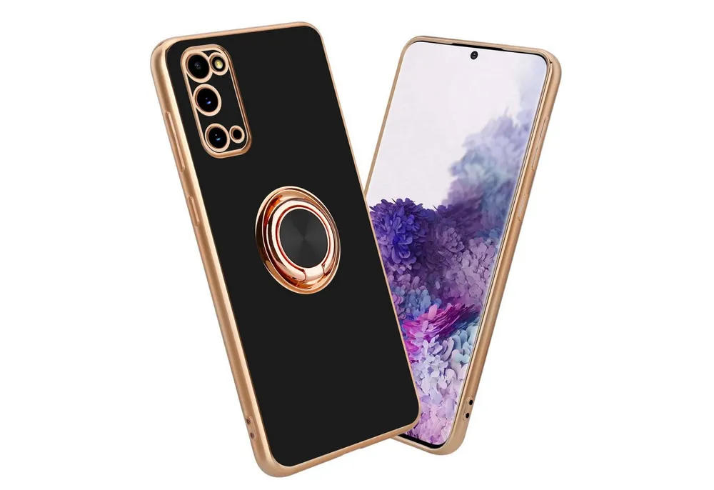 Cadorabo Handyhülle für Samsung Galaxy S20 Hülle Samsung Galaxy S20, Schutzhülle - TPU Silikon Hülle - mit Kameraschutz und Ring