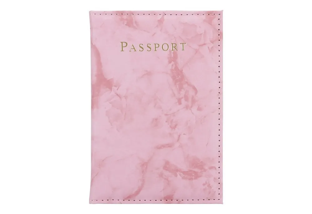 Cadorabo Handyhülle, Reisepass Hülle - Karten Hülle aus Kunstleder - 2-teiliges Taschen Set