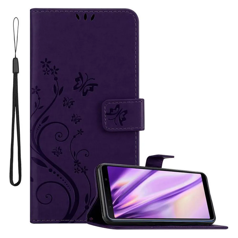 Cadorabo Flower Book Hülle (Samsung Galaxy A7 (2018))
