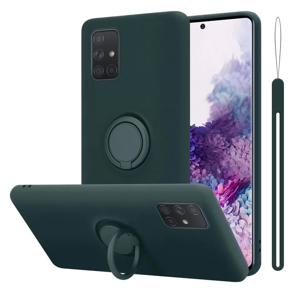 Cadorabo TPU Liquid Ring Silicone Case Hülle (Samsung Galaxy A71)