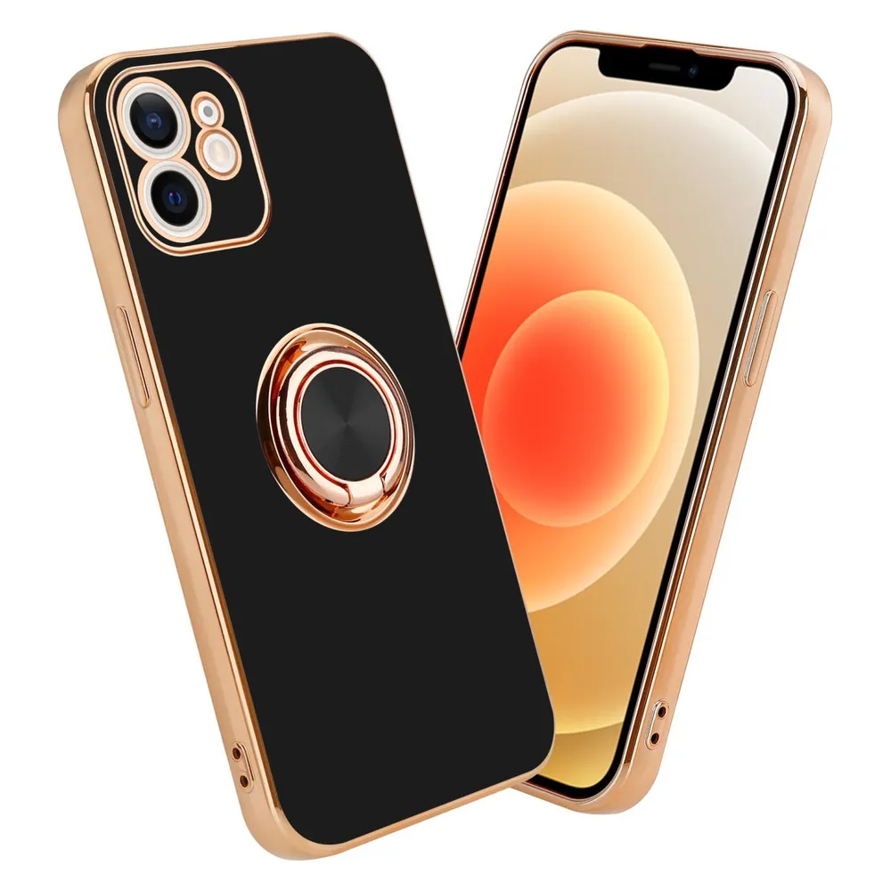 Cadorabo Hülle für Apple iPhone 11 im TPU mit Kameraschutz und Ring LM089 Style (Apple iPhone 11)