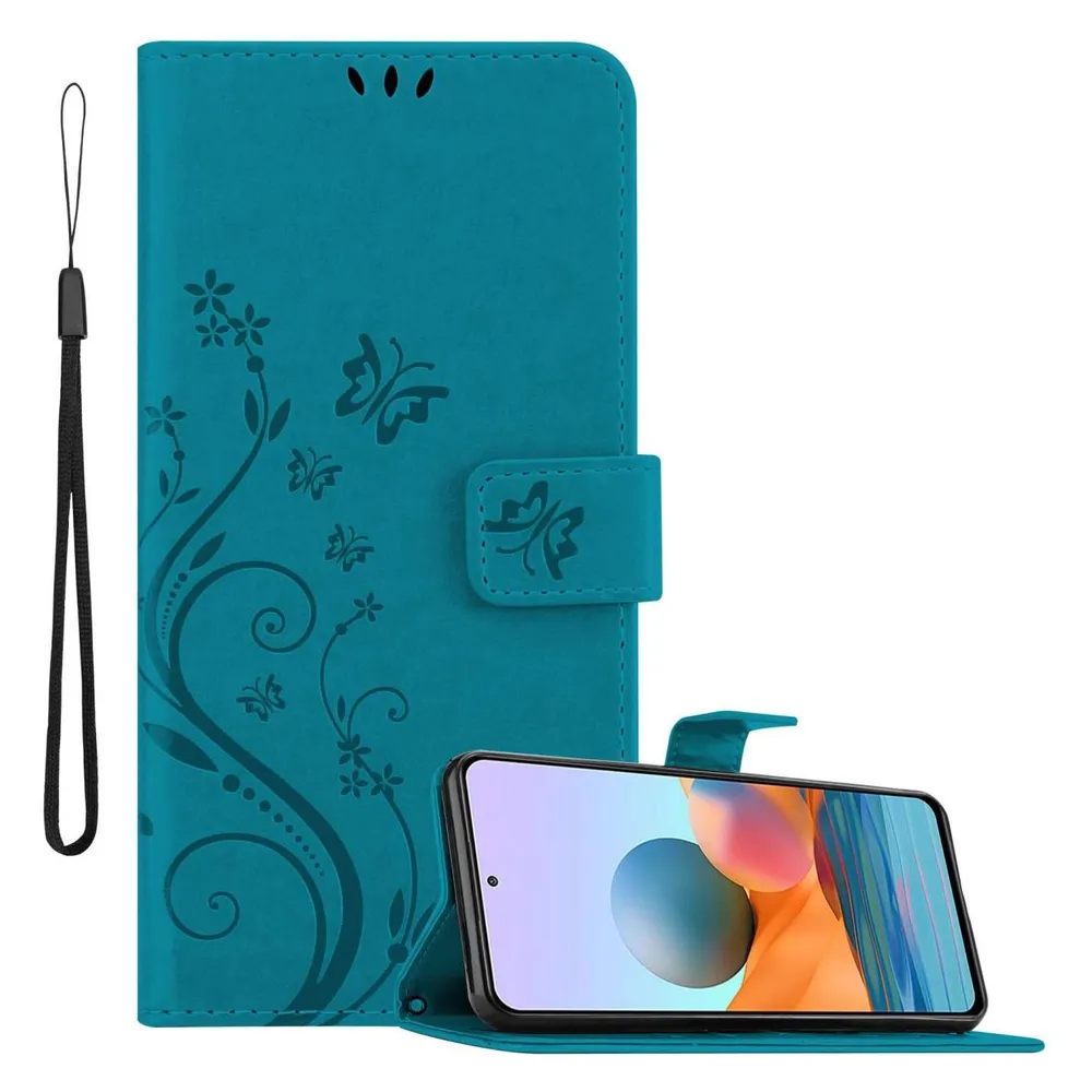 Cadorabo Hülle für Xiaomi RedMi NOTE 10 PRO mit Blumen Muster (Xiaomi Redmi Note 10 Pro)