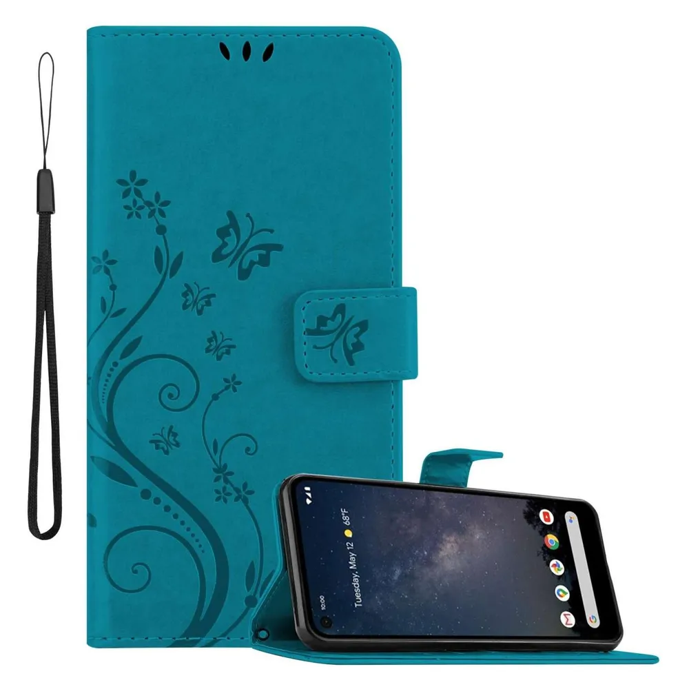 Cadorabo Hülle für Google PIXEL 4A 5G mit Blumen Muster (Google Pixel 4a 5G)