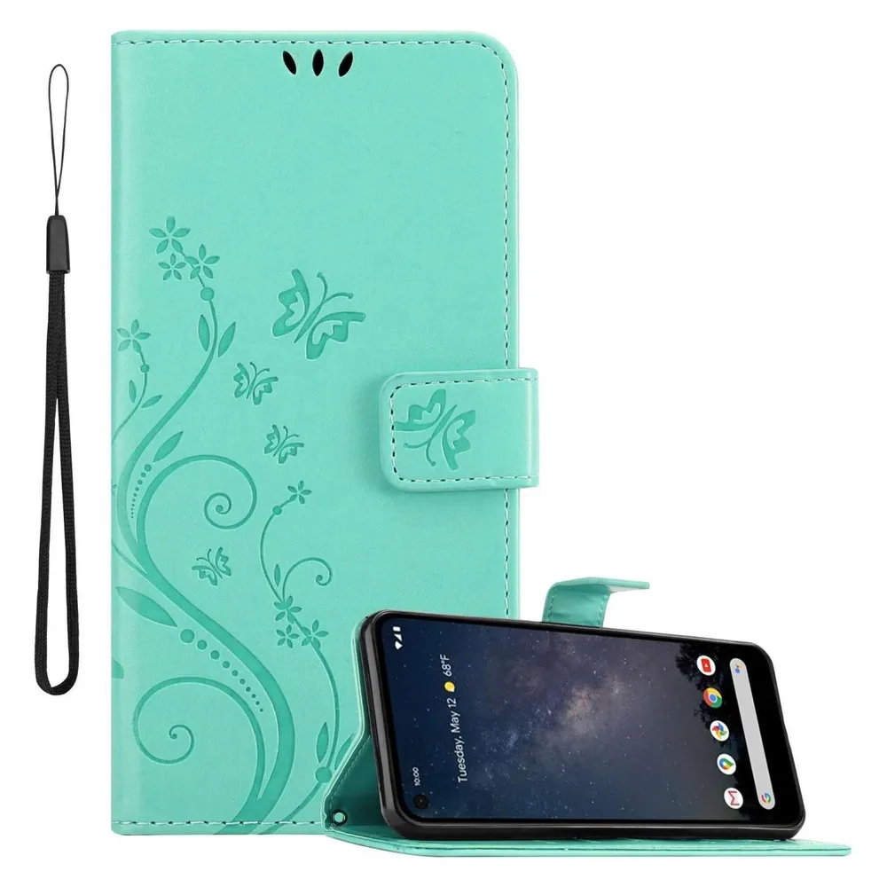 Cadorabo Hülle für Google PIXEL 4A 5G mit Blumen Muster (Google Pixel 4a 5G)
