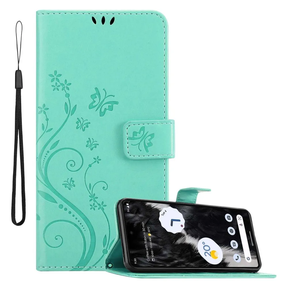 Cadorabo Hülle für Google PIXEL 7 mit Blumen Muster (Google Pixel 7)