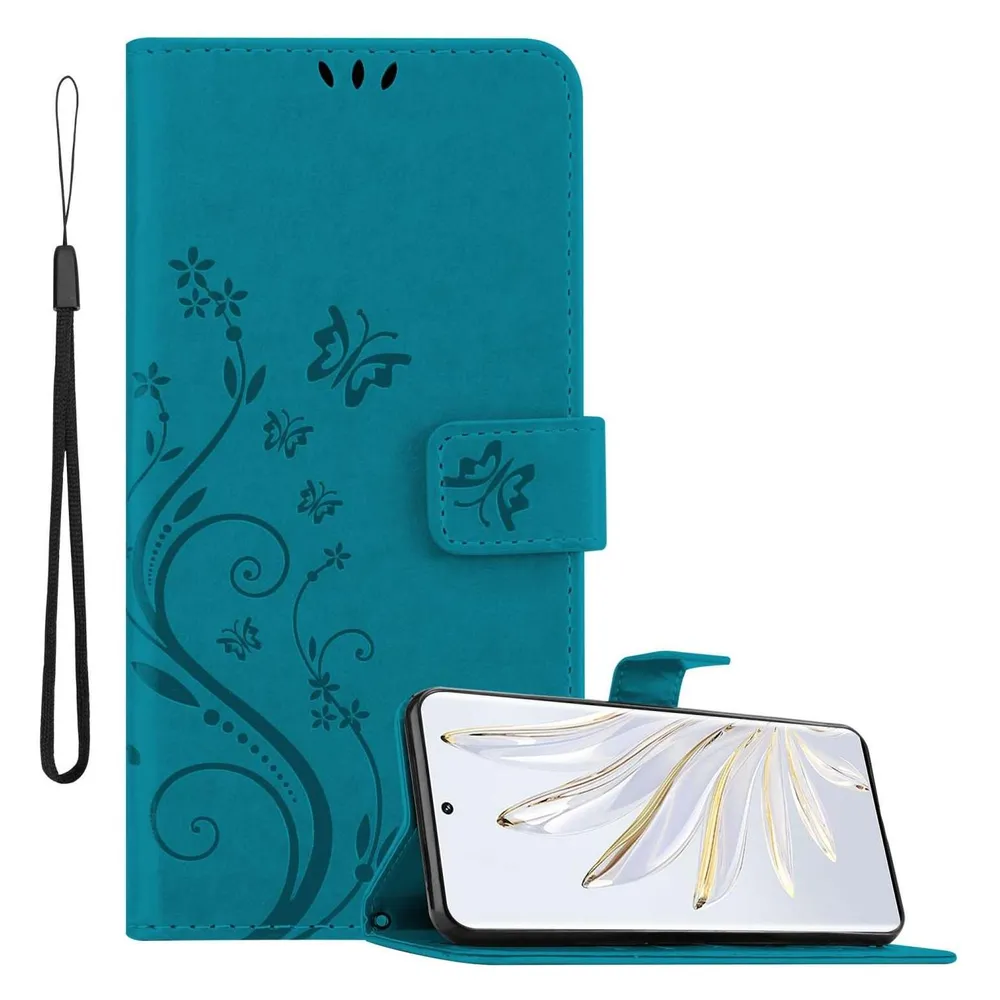 Cadorabo Hülle für Honor 70 mit Blumen Muster (Honor 70)