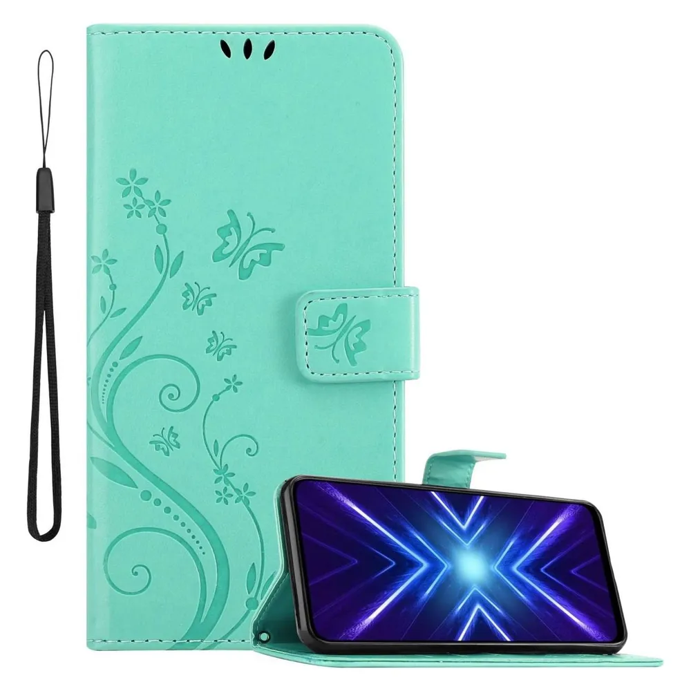 Cadorabo Hülle für Honor 9X mit Blumen Muster (Honor 9X)