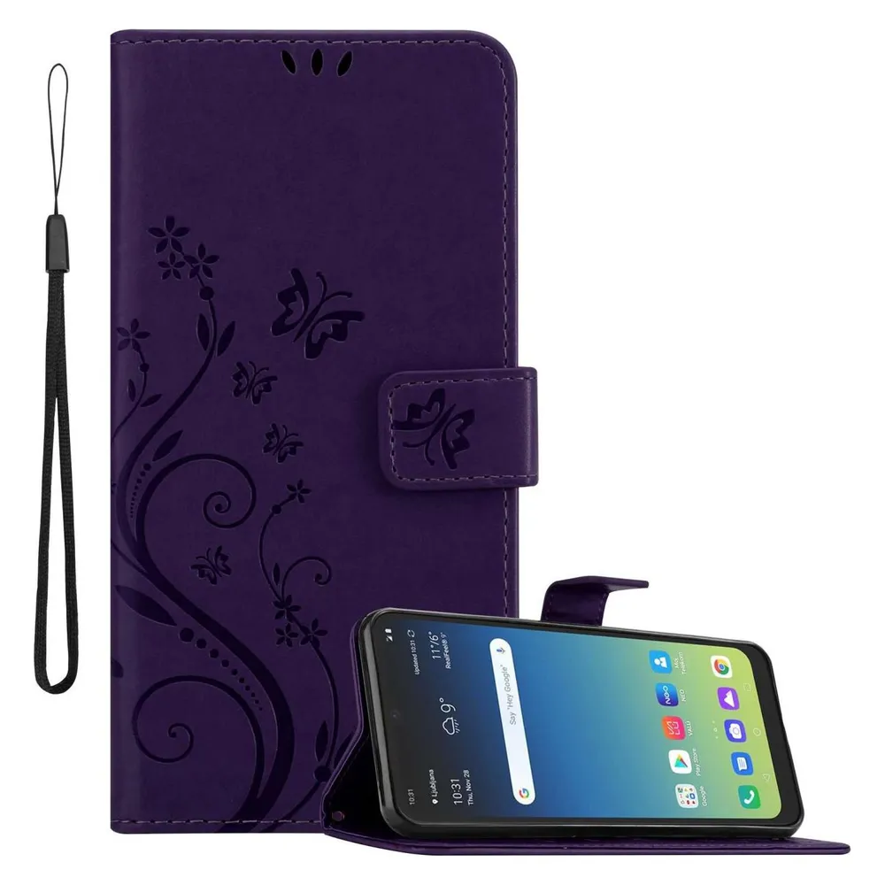 Cadorabo Hülle für LG K40S mit Blumen Muster (LG K40s, Xiaomi Redmi K40s)