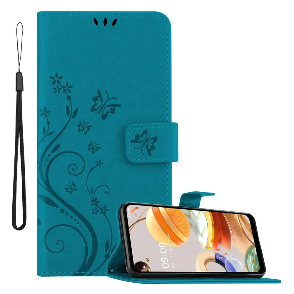 Cadorabo Hülle für LG K61 mit Blumen Muster (LG K61)