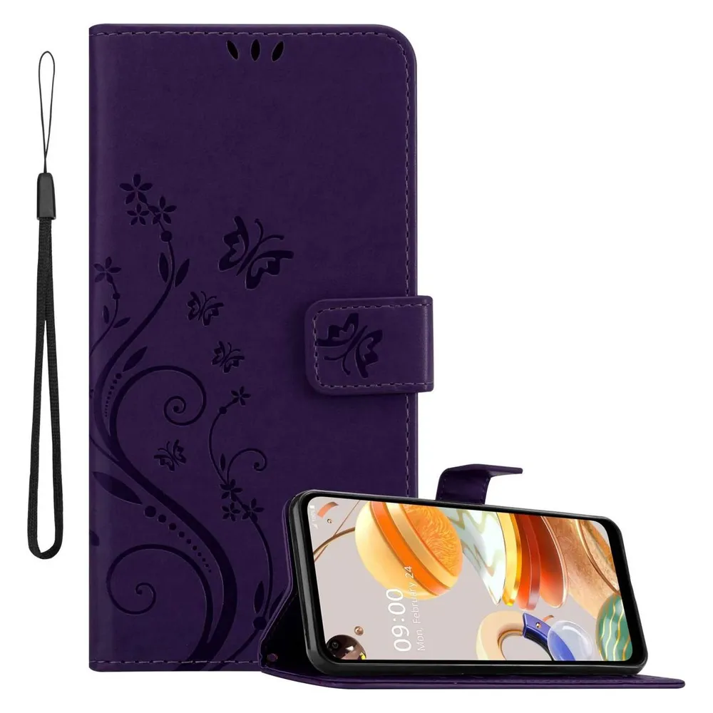 Cadorabo Hülle für LG K61 mit Blumen Muster (LG K61)