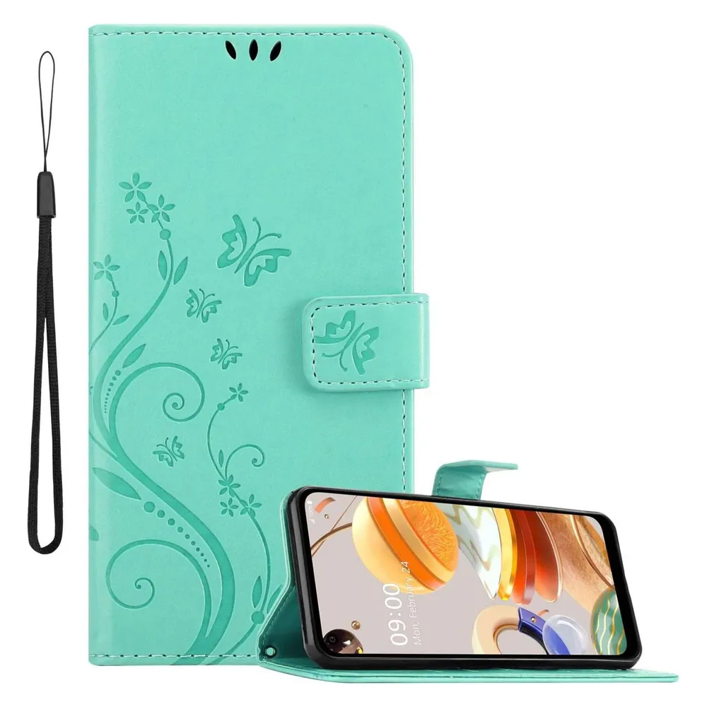 Cadorabo Hülle für LG K61 mit Blumen Muster (LG K61)