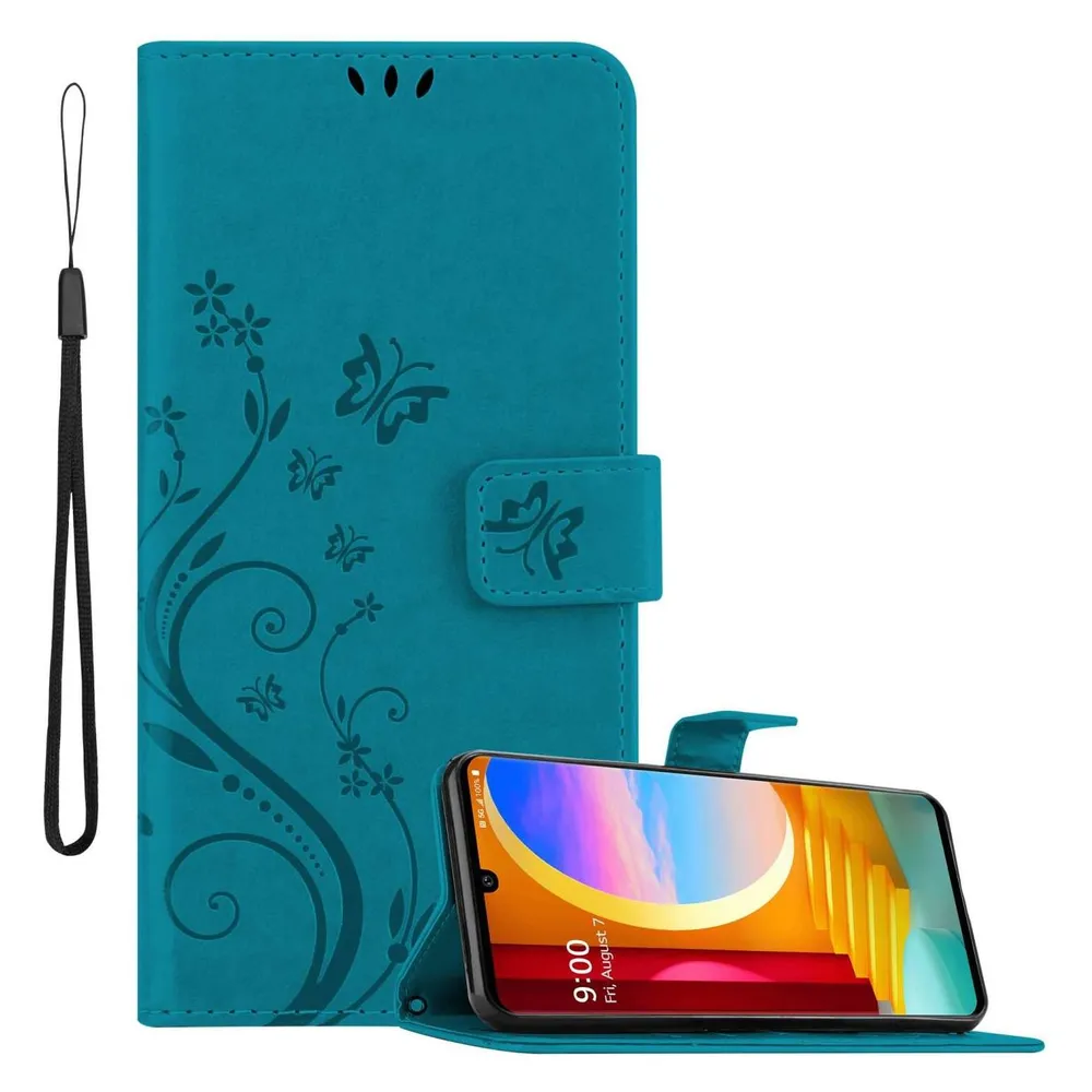Cadorabo Hülle für LG Velvet mit Blumen Muster (LG Velvet)