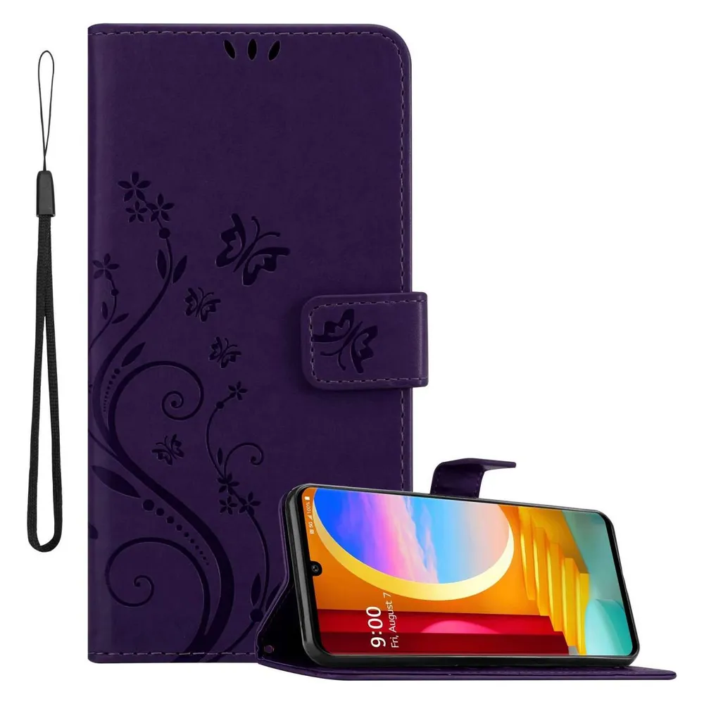 Cadorabo Hülle für LG Velvet mit Blumen Muster (LG Velvet)
