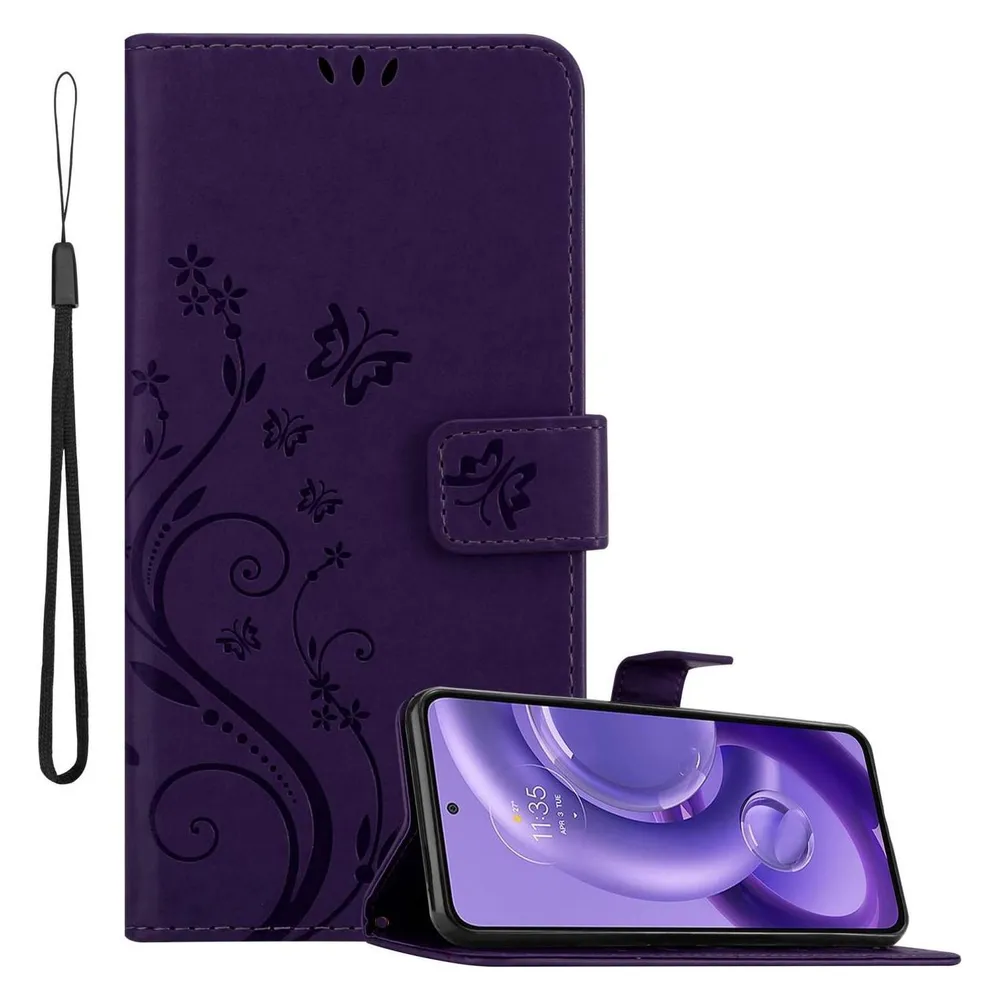 Cadorabo Hülle für Motorola EDGE 30 NEO mit Blumen Muster (Motorola Edge 30 Neo)