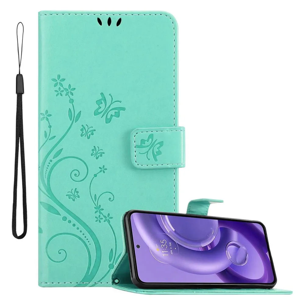 Cadorabo Hülle für Motorola EDGE 30 NEO mit Blumen Muster (Motorola Edge 30 Neo)