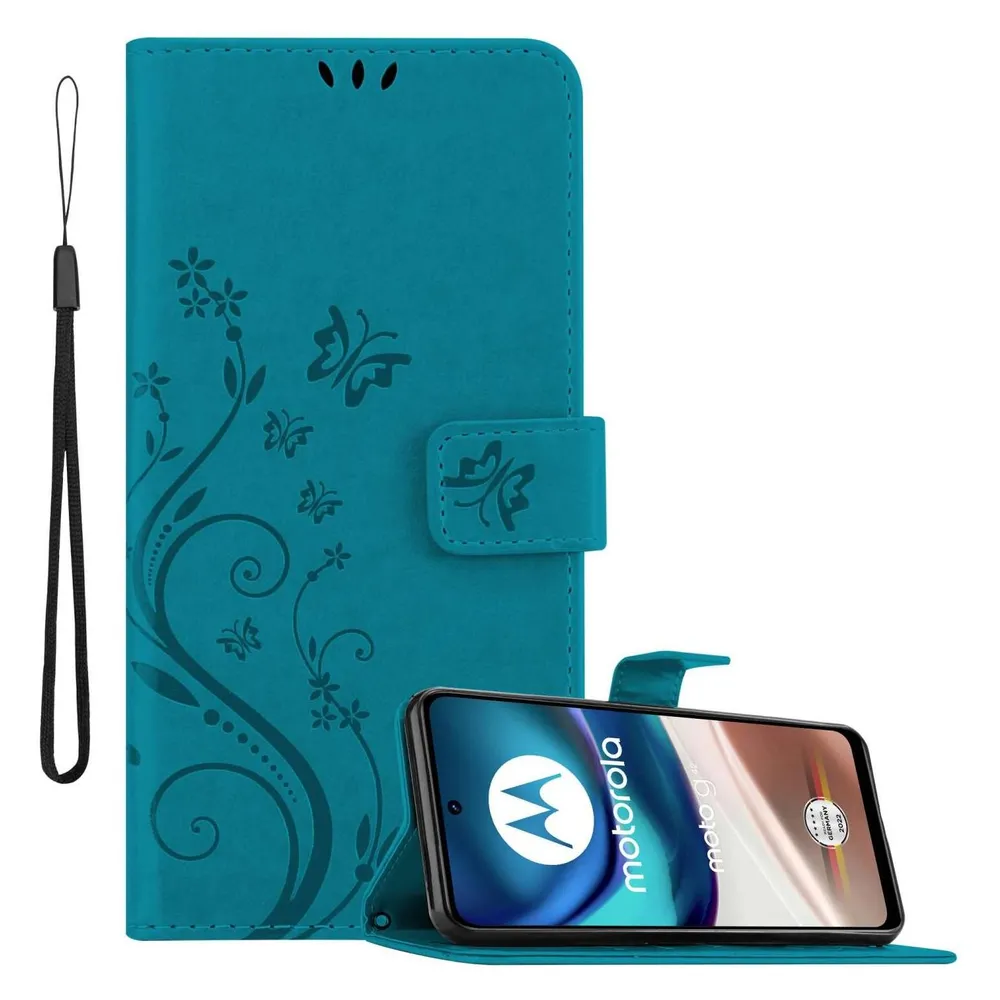 Cadorabo Hülle für Motorola MOTO G42 mit Blumen Muster (Motorola Moto G42)