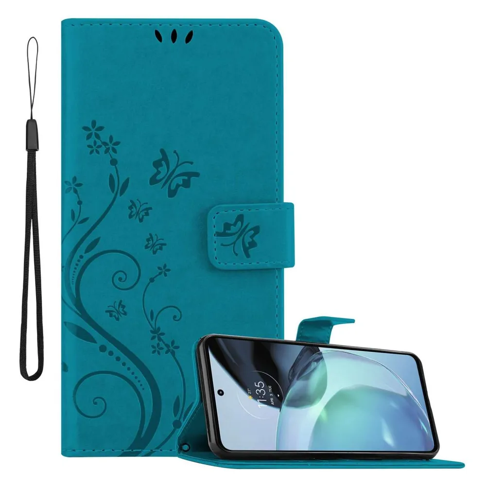 Cadorabo Hülle für Motorola MOTO G72 mit Blumen Muster (Motorola Moto G72)