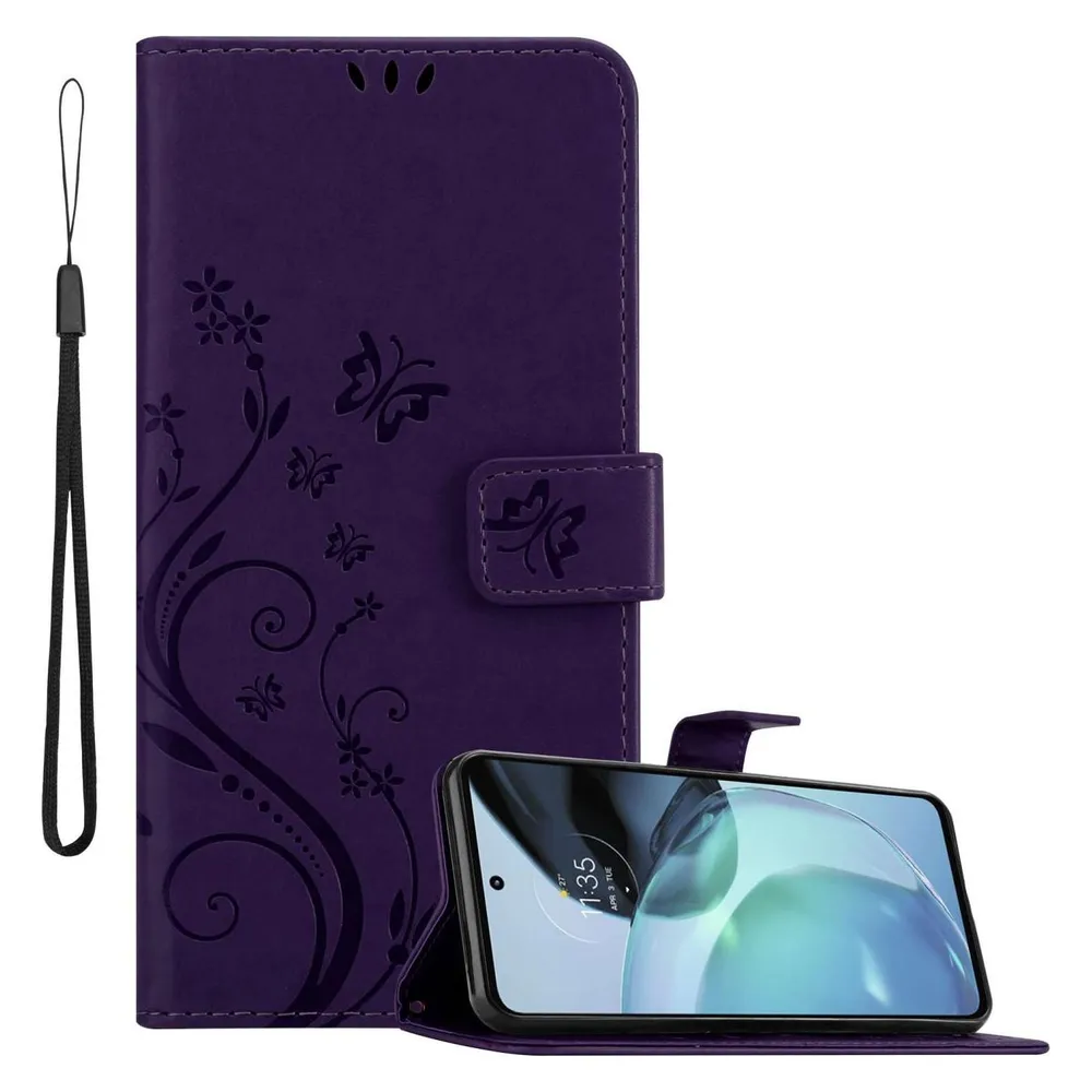 Cadorabo Hülle für Motorola MOTO G72 mit Blumen Muster (Motorola Moto G72)