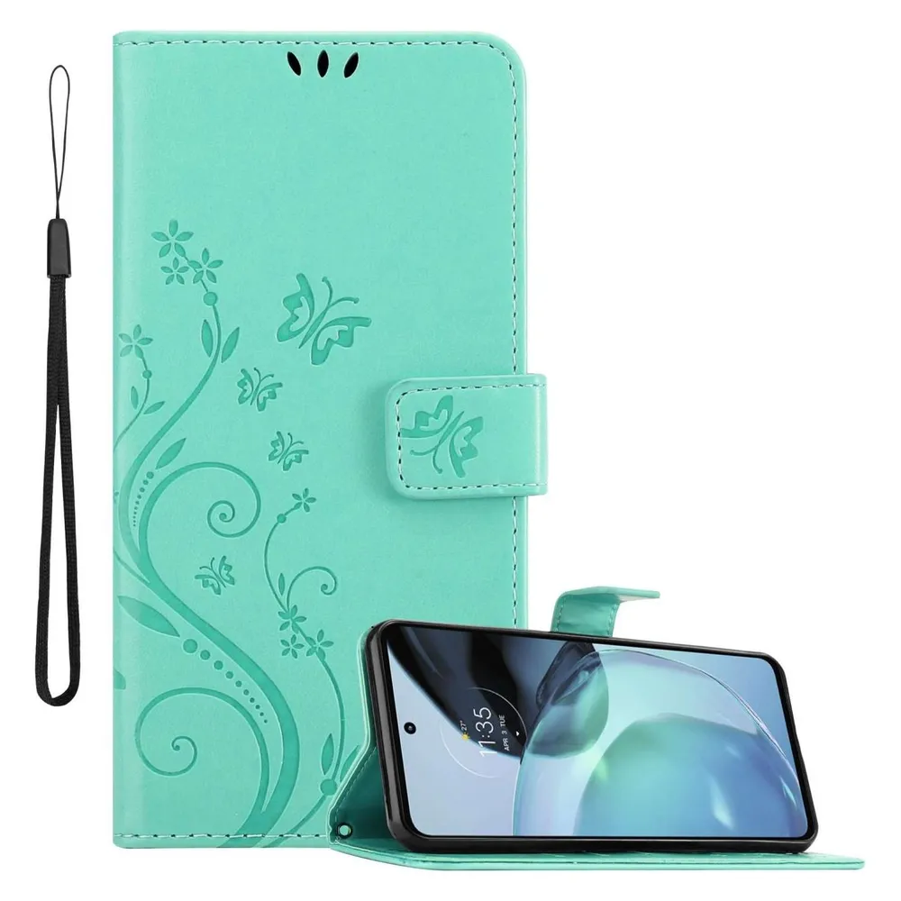 Cadorabo Hülle für Motorola MOTO G72 mit Blumen Muster (Motorola Moto G72)