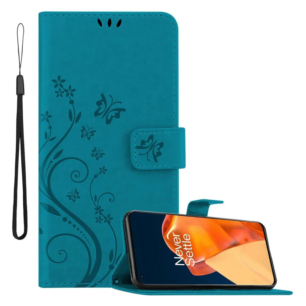 Cadorabo Hülle für OnePlus 9 PRO mit Blumen Muster (OnePlus 9 Pro)