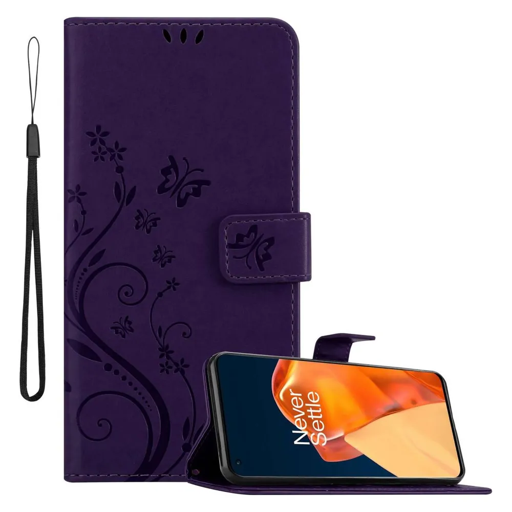 Cadorabo Hülle für OnePlus 9 PRO mit Blumen Muster (OnePlus 9 Pro)