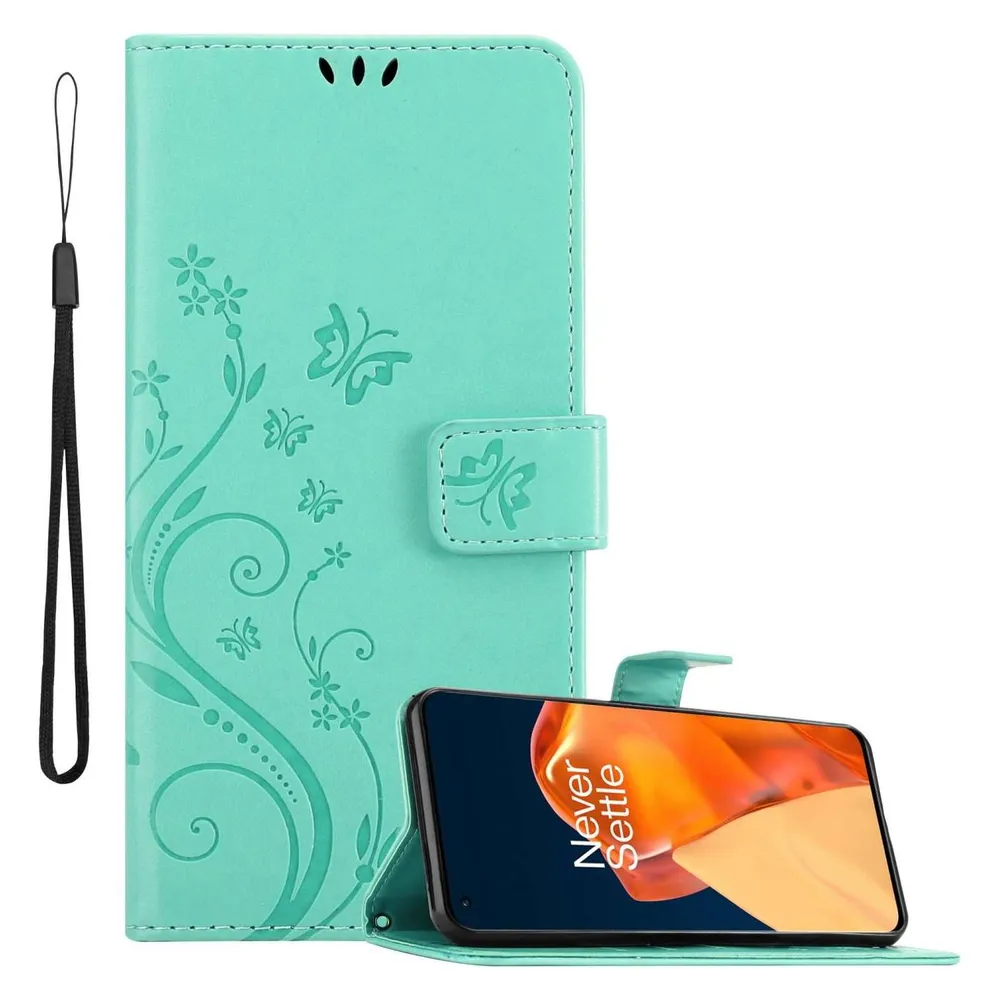 Cadorabo Hülle für OnePlus 9 PRO mit Blumen Muster (Xiaomi Redmi Note 9 Pro)