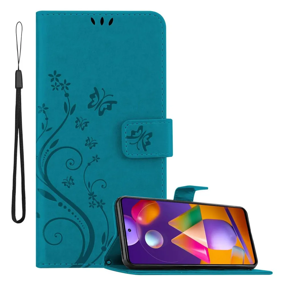 Cadorabo Hülle für Samsung Galaxy M31s mit Blumen Muster (Samsung Galaxy M31s)