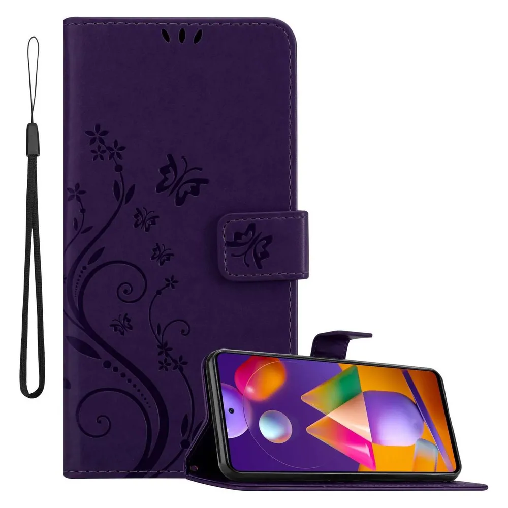 Cadorabo Hülle für Samsung Galaxy M31s mit Blumen Muster (Samsung Galaxy M31s)