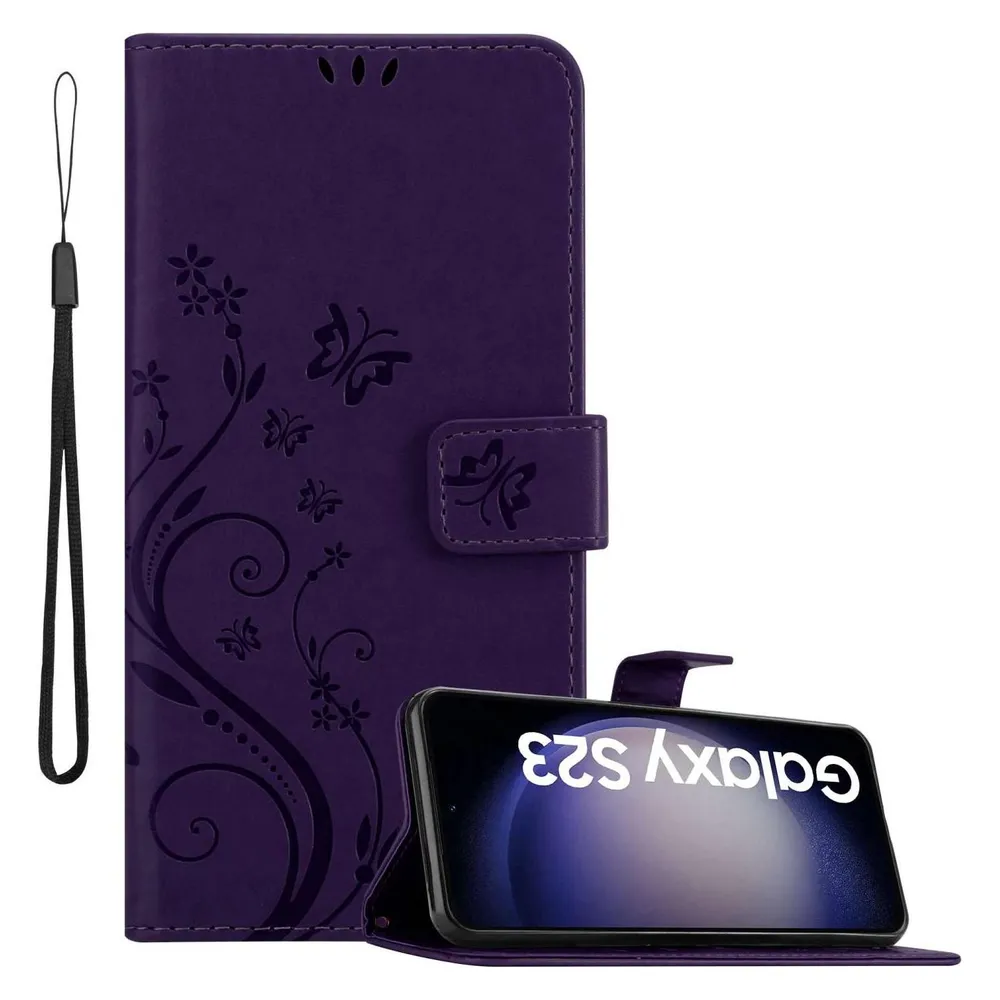 Cadorabo Hülle für Samsung Galaxy S23 mit Blumen Muster (Samsung Galaxy S23)