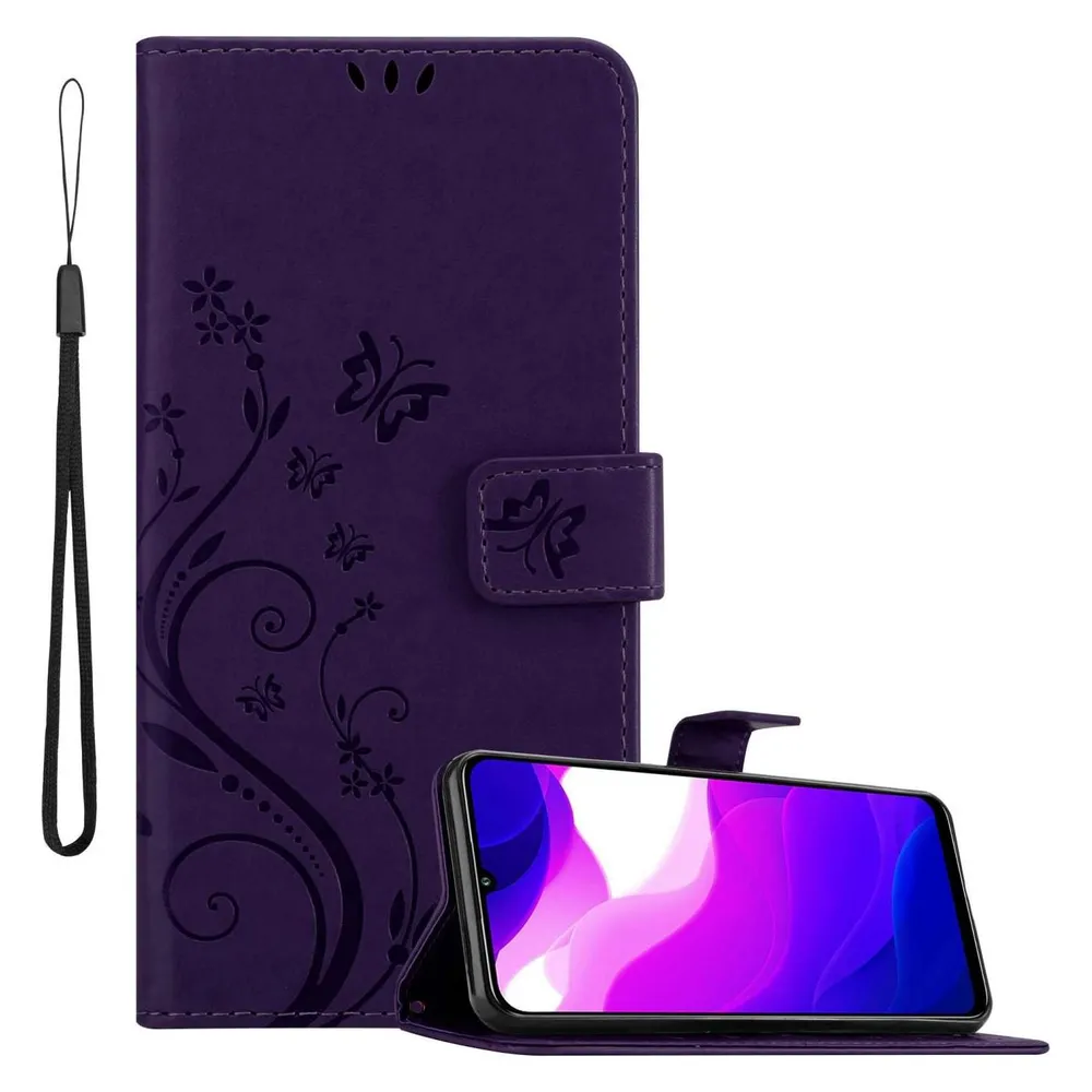 Cadorabo Hülle für Xiaomi Mi 10 LITE mit Blumen Muster (Xiaomi Mi 10 Lite)