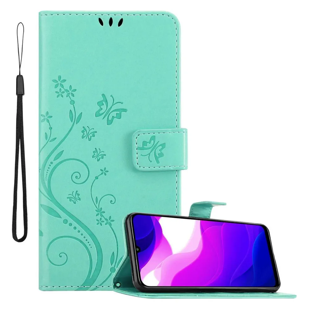 Cadorabo Hülle für Xiaomi Mi 10 LITE mit Blumen Muster (Xiaomi Mi 10 Lite)
