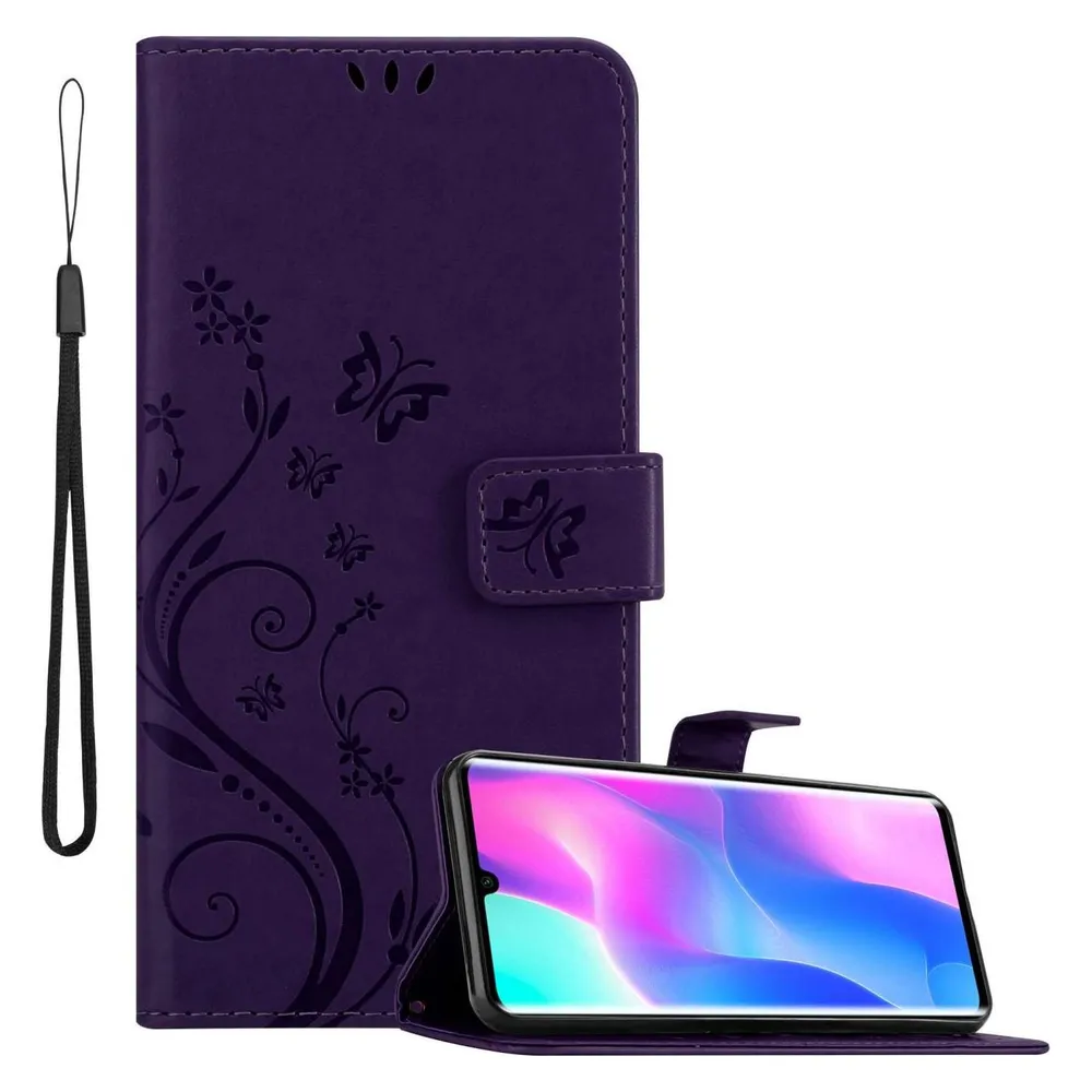 Cadorabo Hülle für Xiaomi Mi NOTE 10 LITE mit Blumen Muster