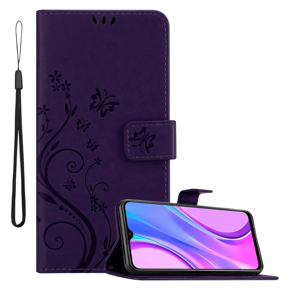 Cadorabo Hülle für Xiaomi RedMi 9 mit Blumen Muster