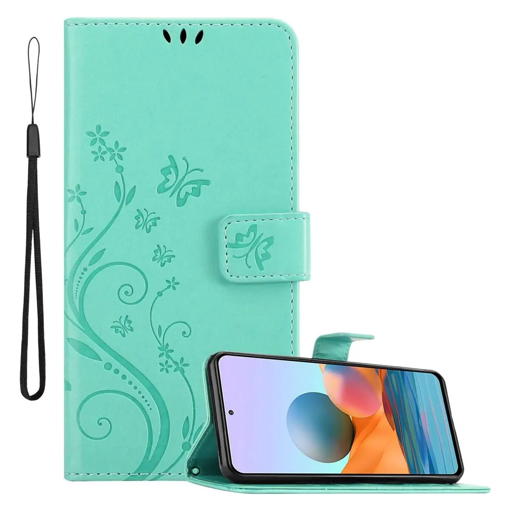 Cadorabo Hülle für Xiaomi RedMi NOTE 10 PRO mit Blumen Muster (Xiaomi Redmi Note 10 Pro)
