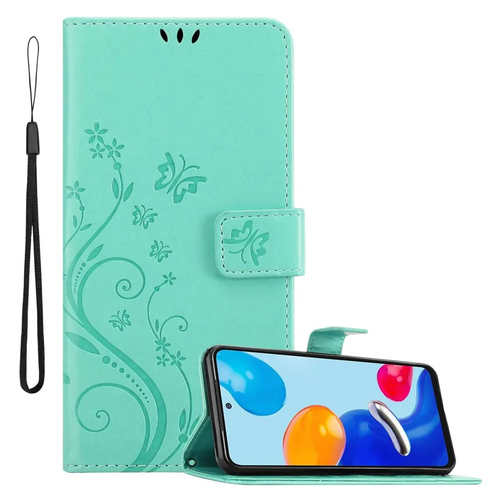 Cadorabo Hülle für Xiaomi RedMi NOTE 11 4G / 11S 4G mit Blumen Muster (Xiaomi Redmi Note 11, Xiaomi Redmi Note 11S)