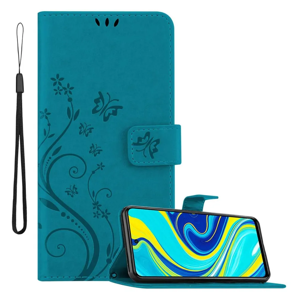 Cadorabo Hülle für Xiaomi RedMi NOTE 9 PRO / NOTE 9S mit Blumen Muster (Xiaomi Redmi Note 9 Pro, Xiaomi Redmi Note 9S)