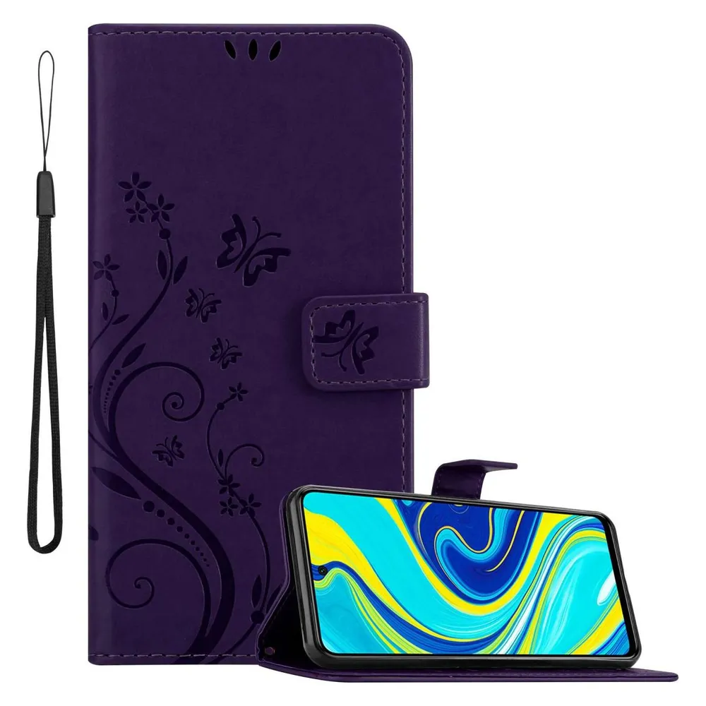 Cadorabo Hülle für Xiaomi RedMi NOTE 9 PRO / NOTE 9S mit Blumen Muster (Xiaomi Redmi Note 9 Pro, Xiaomi Redmi Note 9S)