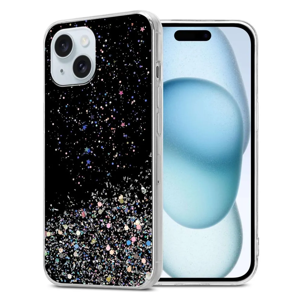 Cadorabo TPU Hülle für Apple iPhone 15 mit Glitzer