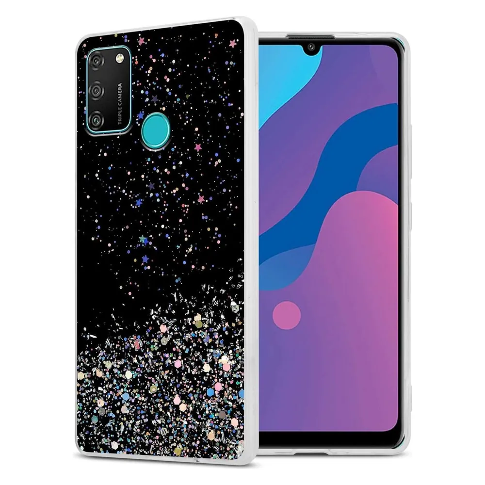Cadorabo TPU Hülle für Honor 9A mit Glitzer (Honor 9A)