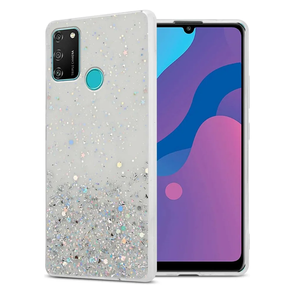 Cadorabo TPU Hülle für Honor 9A mit Glitzer (Honor 9A)