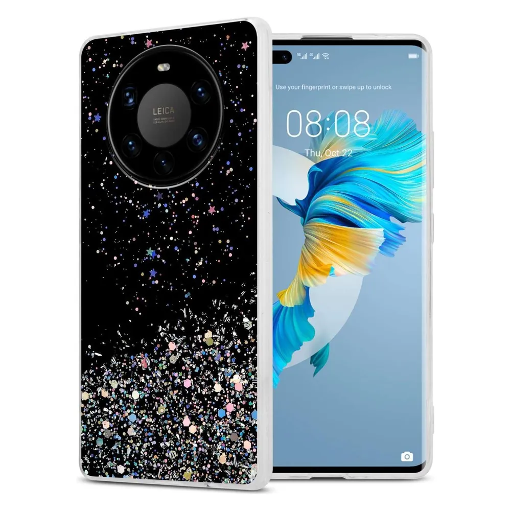 Cadorabo TPU Hülle für Huawei MATE 40 PRO mit Glitzer (Huawei Mate 40 Pro)