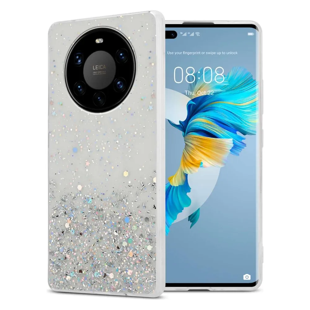 Cadorabo TPU Hülle für Huawei MATE 40 PRO mit Glitzer (Huawei Mate 40 Pro)