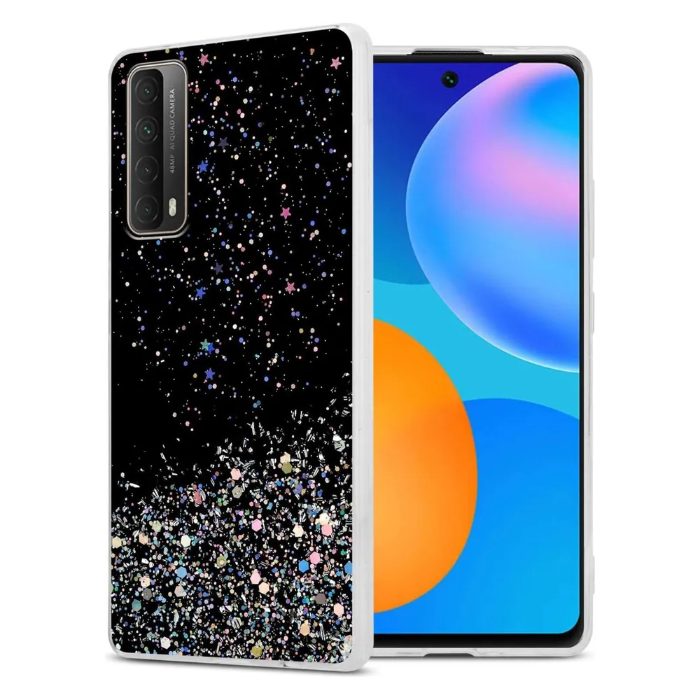 Cadorabo TPU Hülle für Huawei P SMART 2021 mit Glitzer (Huawei P Smart (2021))