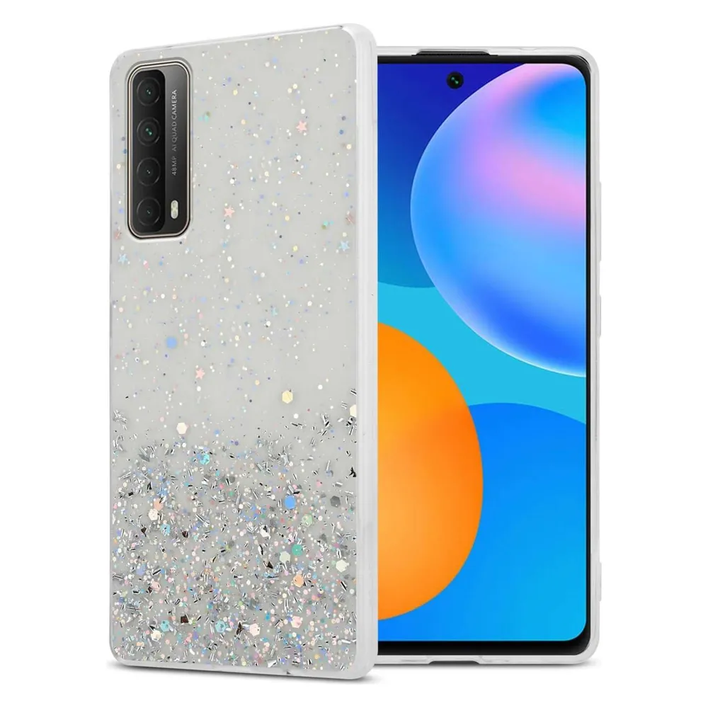 Cadorabo TPU Hülle für Huawei P SMART 2021 mit Glitzer (Huawei P Smart (2021))