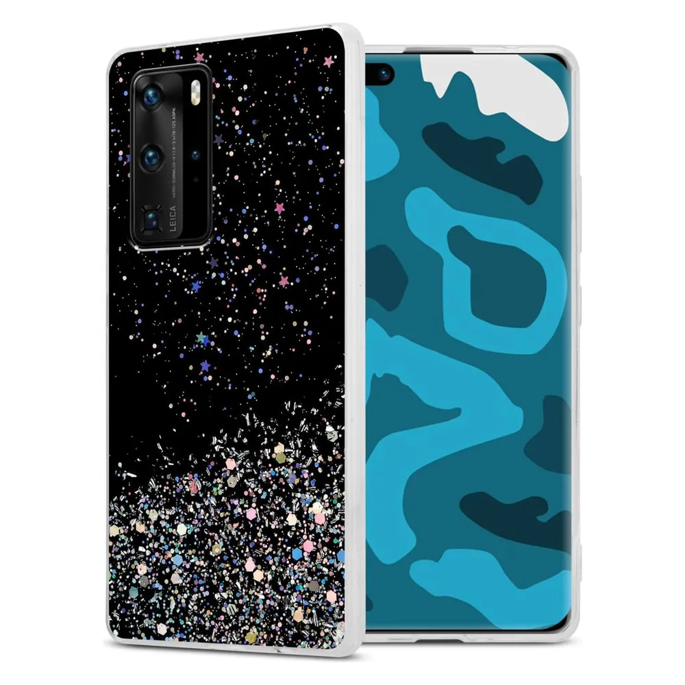 Cadorabo TPU Hülle für Huawei P40 PRO / P40 PRO+ mit Glitzer (Huawei P40 Pro, Huawei P40 Pro+)