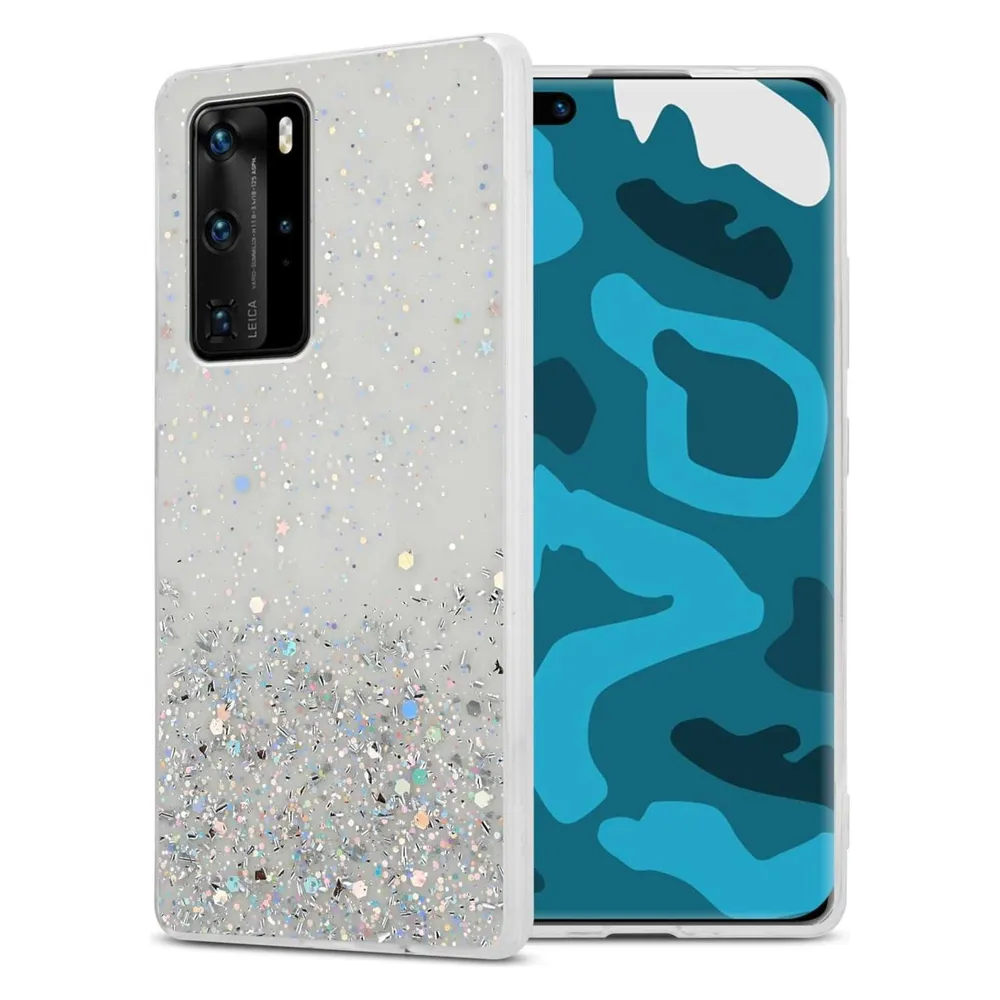 Cadorabo TPU Hülle für Huawei P40 PRO / P40 PRO+ mit Glitzer (Huawei P40 Pro, Huawei P40 Pro+)