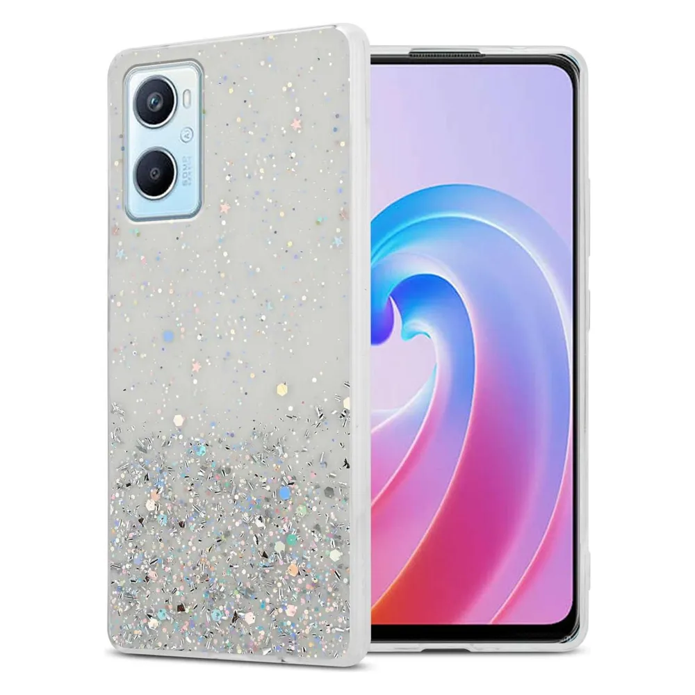 Cadorabo TPU Hülle für Oppo A36 / A76 / A96 4G / K10 4G / Realme 9i mit Glitzer (Oppo A36, Oppo A76, Realme 9i)