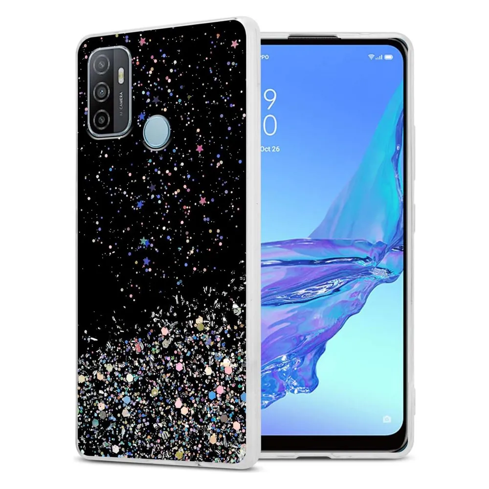 Cadorabo TPU Hülle für Oppo A53 mit Glitzer (Oppo A53)