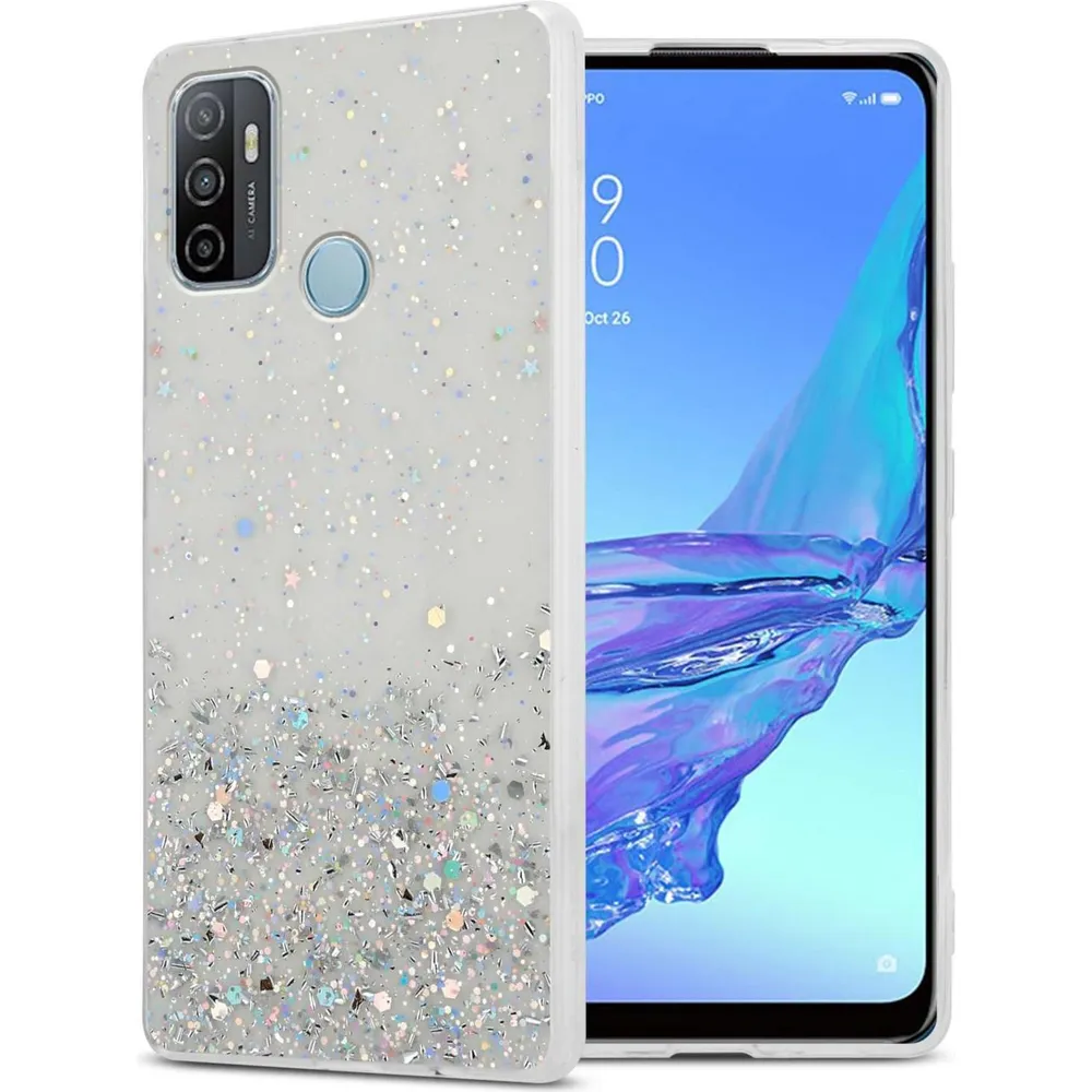 Cadorabo TPU Hülle für Oppo A53 mit Glitzer (Oppo A53)