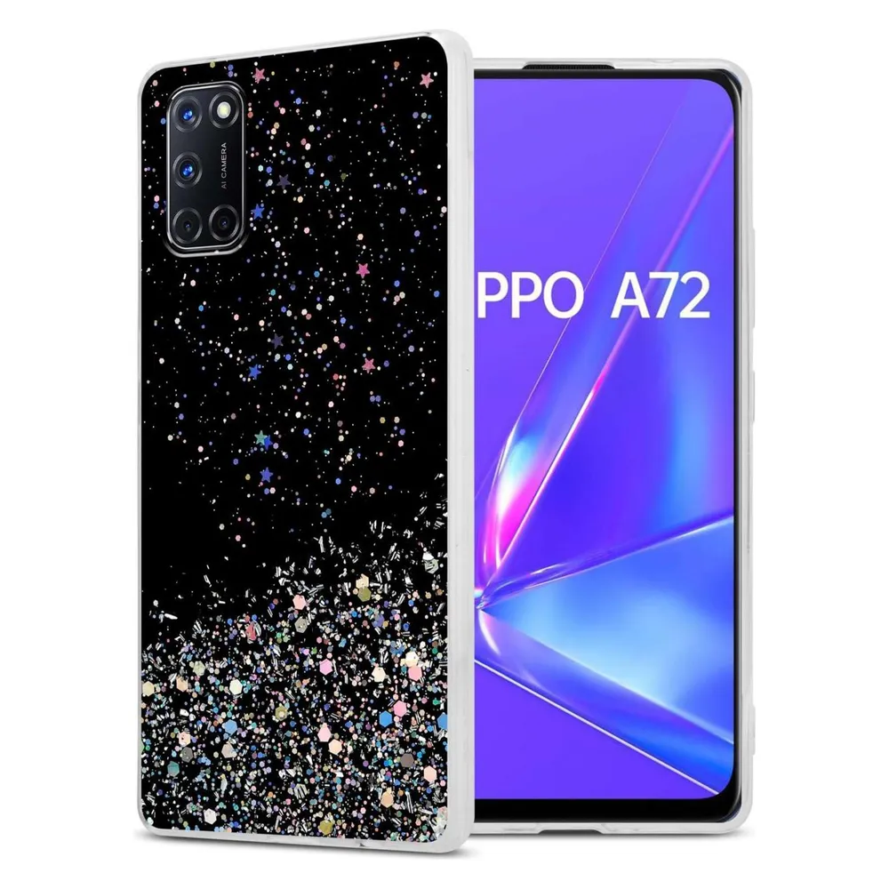 Cadorabo TPU Hülle für Oppo A72 mit Glitzer